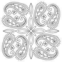 paisley flower block 004